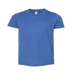 BELLA + CANVAS&reg; Youth CVC Jersey Crew Neck Short Sleeve Tee - 3001YCVC Heather true royal