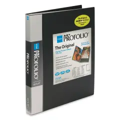 Itoya I-Series Art Profolio - 8 1/2" x 11", Black, Portrait, 48 Pages