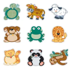 Carson Dellosa 150-Piece Zoo Animals and Friends Cutouts, Bugs, Sea Creatures, Farm and Jungle Theme Decorations for Bulletin Board, Party, and Classroom Decor