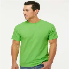 M&O&reg; Gold Soft Touch Crewneck Short Sleeve Cotton T-Shirt Vivid lime