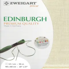 Precut Zweigart Edinburgh 36 count Platinum
