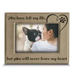 Engraved Leather Picture Frame