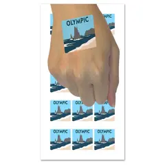 Destination Olympic National Park Temporary Tattoo Water Resistant Fake Body Art Set Collection (1 Sheet)