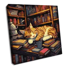 Painting by Numbers kit Fluffy book lover KHO6505