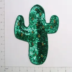 8" x 5 3/4" Mr. Cactus Sequin Applique/Patch - SM3417L-A