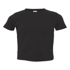 Rabbit Skins&reg; Toddler Fine Crewneck Short Sleeve Jersey Tee - 3321 Black