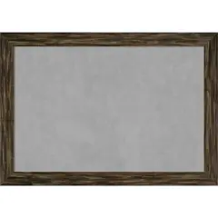 Fencepost Narrow Wood Framed Magnetic Board Fencepost Brown