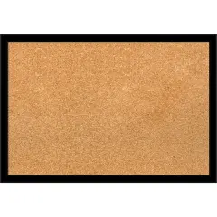 Jet Black Framed Corkboard, Natural Cork