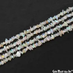 Ethiopian Opal Chip Beads, 34 Inch, Natural Chip Strands, Drilled Strung Nugget Beads, 3-7mm, Polished, GemMartUSA (CHOP-70001)