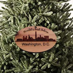 worlds Best Intern Washington DC- Cedar Ornament