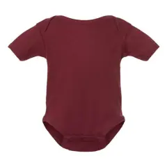 Rabbit Skins&reg; Infant Baby Rib Short Sleeve Bodysuit Maroon