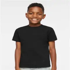 Rabbit Skins&reg; Toddler Cotton Jersey Crew Neck Short Sleeve Tee - 3301T Black