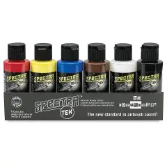 Badger Spectra Tex Airbrush Color - 2 oz, Set of 6, Opaque