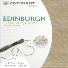 Zweigart Precut Edinburgh 36 count Vintage Country Mocha