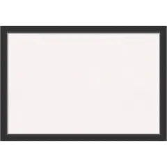 Corvino Black Narrow Wood Framed Corkboard, White Cork