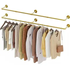 Super Long Industrial Pipe Clothes Rack Wall Garment Bar Clothes Hanging Rod
