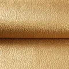 Vinyl Fabric Faux Leather Boat Auto Upholstery 54" By the Yard Metallic gold