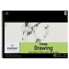 Canson Classic Cream Drawing Pad - 18" x 24", 24 Sheets