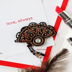 Bead Embroidery Decoration Kit Fan