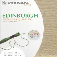 Precut Zweigart Edinburgh 36 count Light Mocha