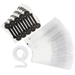 Spec101 Translucent Plastic Bags - 100pk Food Gift Bag with Stickers and Ribbon