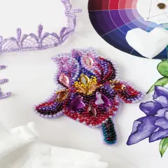 Bead Embroidery Decoration Kit Amethyst iris