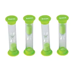 Sand Timers, Small, 5 Minute, 4 Per Pack, 6 Packs