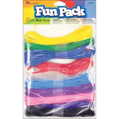CousinDIY Fun Pack Plastic Craft Lace 80yd-Assorted Colors