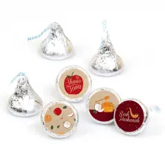 Big Dot of Happiness Rosh Hashanah - New Year Round Candy Sticker Favors - Labels Fits Chocolate Candy (1 sheet of 108)