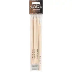 Pepperell Real Slate Chalk Pencils 10mm 4/Pkg -With Sharpener