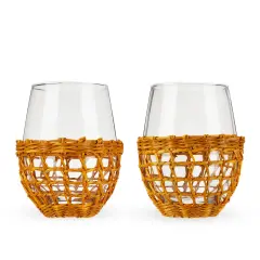 Island Stemless Wine Glass Set 
