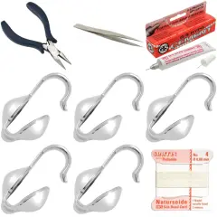Bead Tip Kit - Pliers, Tweezers, Cement, 5 Bead Tips & White Bead Cord #4