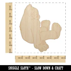 Bigfoot Sasquatch Sitting Cryptozoology Unfinished Wood Shape Piece Cutout for DIY Craft Projects