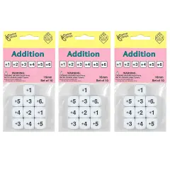 Addition Dice, 10 Per Pack, 3 Packs