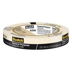 General Purpose Masking Tape, 0.70 in x 60.1 yd (18mm x 55m), 6 Rolls