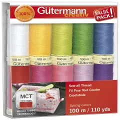 Gutermann Sew-All Polyester Thread Set - 10 Spools-Pastels