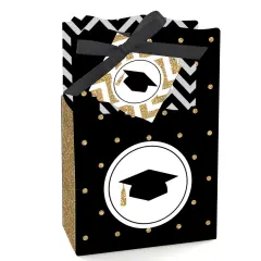 Big Dot of Happiness Gold Tassel Worth The Hassle - Graduation Party Favor Boxes - Set of 12