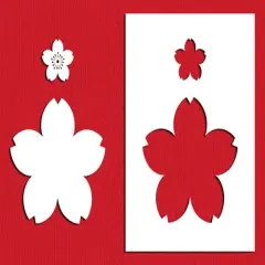 Dogwood Flower Cake Stencil | C499 by Designer Stencils | Cake Decorating Tools | Baking Stencils for Royal Icing, Airbrush, Dusting Powder | Reusable Plastic Food Grade Stencil for Cakes | Easy to Use & Clean Cake Stencil