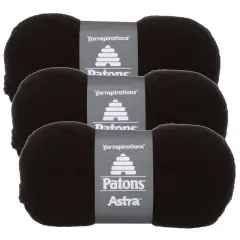 (Pack of 3) Patons Astra Yarn - Solids-Black