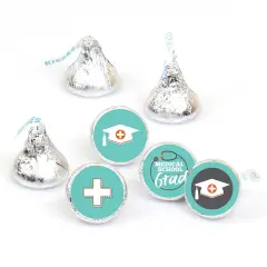 Big Dot of Happiness Medical School Grad - Doctor Graduation Party Round Candy Sticker Favors - Labels Fits Chocolate Candy (1 sheet of 108)