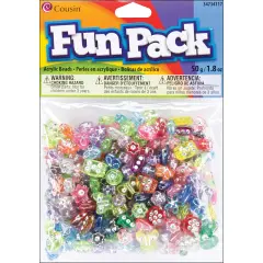 CousinDIY Fun Pack Acrylic Shaped Beads 1.8oz-Assorted W/Rhinestones