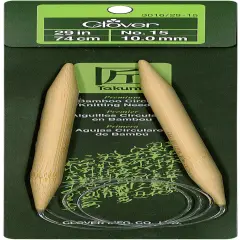 Takumi Bamboo Circular Knitting Needles 29"-Size 15/10mm