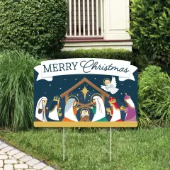Big Dot of Happiness Holy Nativity - Manger Scene Religious Christmas Yard Sign Lawn Decorations - Merry Christmas Party Yardy Sign