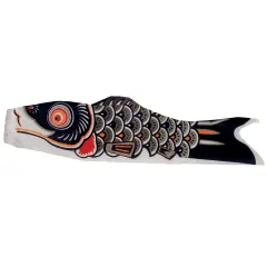 In the Breeze Koi Fish Windsock, 60-Inch, Black