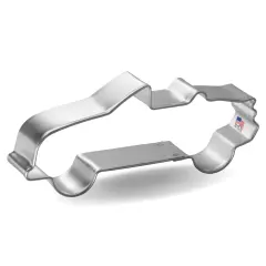 Convertible Car Cookie Cutter 4.5 in, CookieCutter.com, Tin Plated Steel, Handmade in the USA