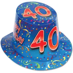Happy40Birthday Hi-Hat (Pack of 25)
