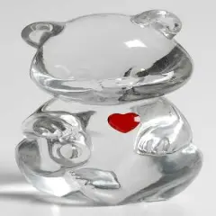 FENTON GLASS VINTAGE GARNET BIRTHSTONE BEAR