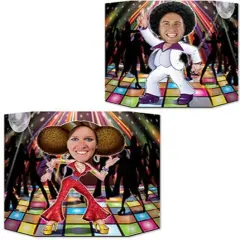 Disco Couple Photo Prop (Pack of 6)