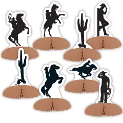 Western Silhouette Mini Centerpieces, (Pack Of 12)