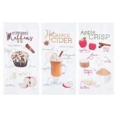 Apple Cider Crisp & Streusel Towel Set of 3